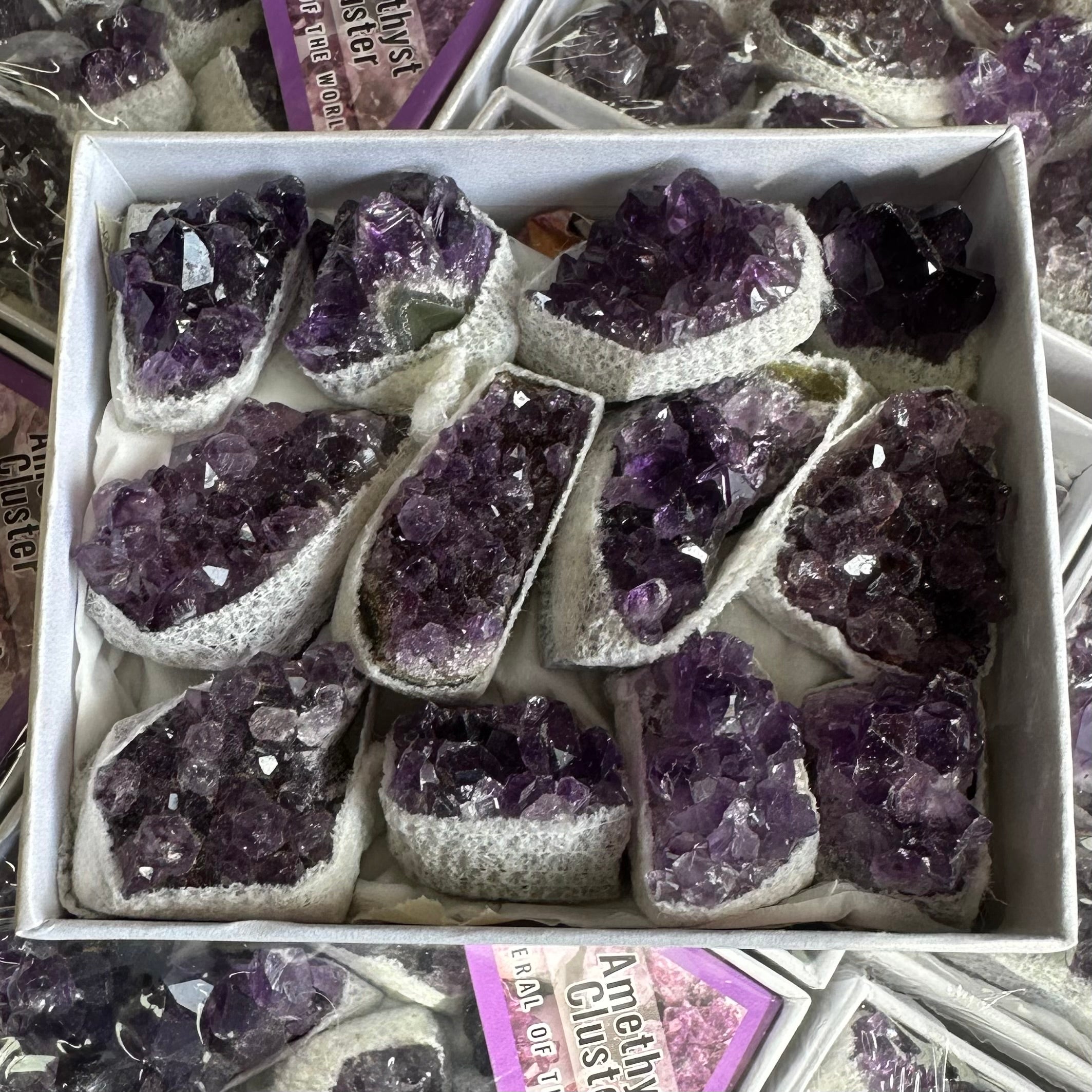 Amethyst *AAA - Cluster Tray-MINI (10-12pc) Amethyst *AAA - Cluster Tray-MINI (10-12pc)
